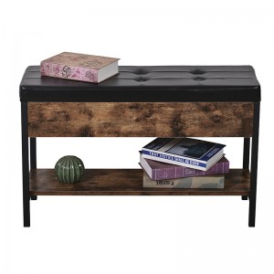 Storage bench with shoe rack