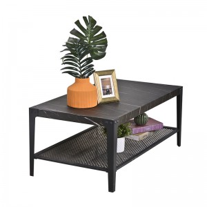 Easy Assembly Coffee Table with Storage Shelf