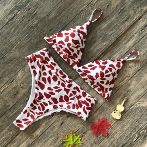 Partihandel leopard orm hud tryckt kvinnor badkläder sexig bikini