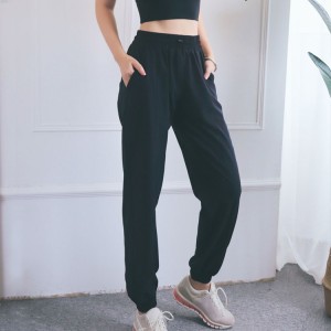 Женски панталони за трчање јога Салон за вежбање Joggers Sweatpants со џебови