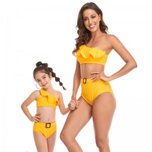 Mommy and Me barn bikini baddräkt tvådelad babybaddräkt för barn