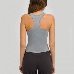 Camisetas de tirantes de adestramento para mulleres Camisetas deportivas de ioga atlética con suxeitador incorporado