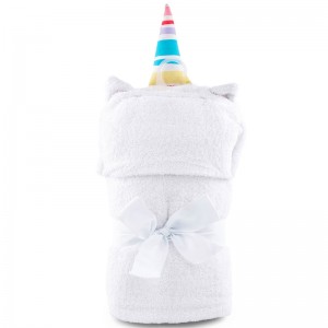 Індивідуальне дитяче пляжне рушник-пончо з капюшоном, суперм’яке й абсорбуюче мультяшне бавовняне покривало для ванни, басейну