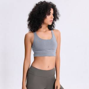 Roba personalitzada de ioga de fitness per a dones encoixinat amb l'esquena creuada sostenidor esportiu de dona