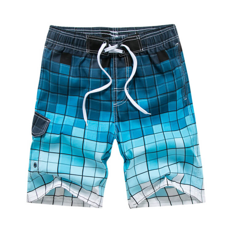 Shorts da tavola cunfortu à asciugatura rapida stampati pantaloncini da spiaggia persunalizati da uomo Immagine presentata
