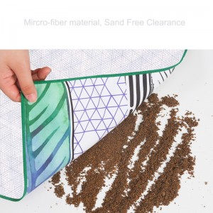 Microfiber ប្ដូរតាមបំណង កន្សែងឆ្នេរខ្សាច់ ភួយស្ងួតរហ័ស ដោយឥតគិតថ្លៃ ការបោះជំរុំធ្វើដំណើរ ហែលទឹក Yoga Mat