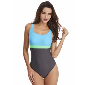Stamgon ženski atletski jednodijelni kupaći kostimi za utrke za trening Sport kupaći kostim u boji blok kupaći kostim