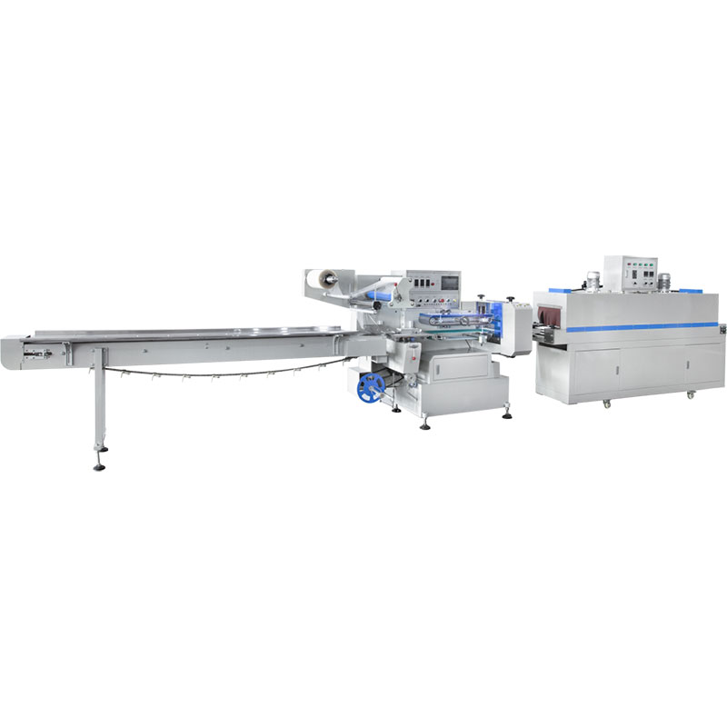 Coconut/grapefruit/ball Bug-os nga auto wrapping shrinking machine para sa round rolling products packaging machine line
