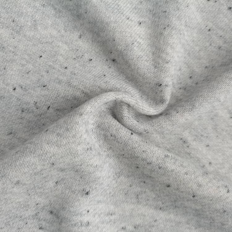 højkvalitets prikket garn sweaterstof CVC 70 bomuld 30 polyester French Terry stof