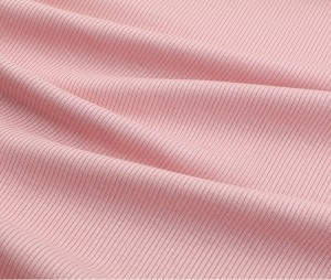 स्वेटर के लिए रिब बुना हुआ स्पैन्डेक्स कपड़ा लोकप्रिय ठोस रंग कस्टम रेयान स्पैन रिब बुना हुआ कपड़ा
