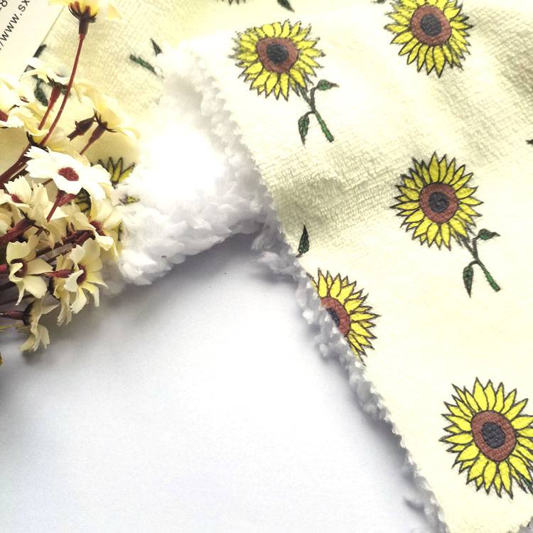 Nuevo diseño, franela de tela unida con estampado náutico de flores, extremadamente suave y cálida, con tejido polar de algodón