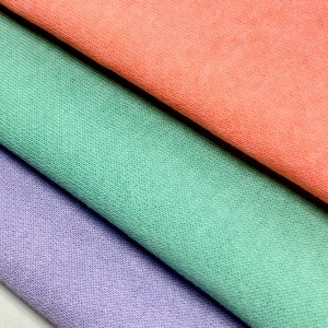 Mjuk bekväm sweatshirt DTY macaron färg stickad polyester bomull fransk frotté fleecetyg”