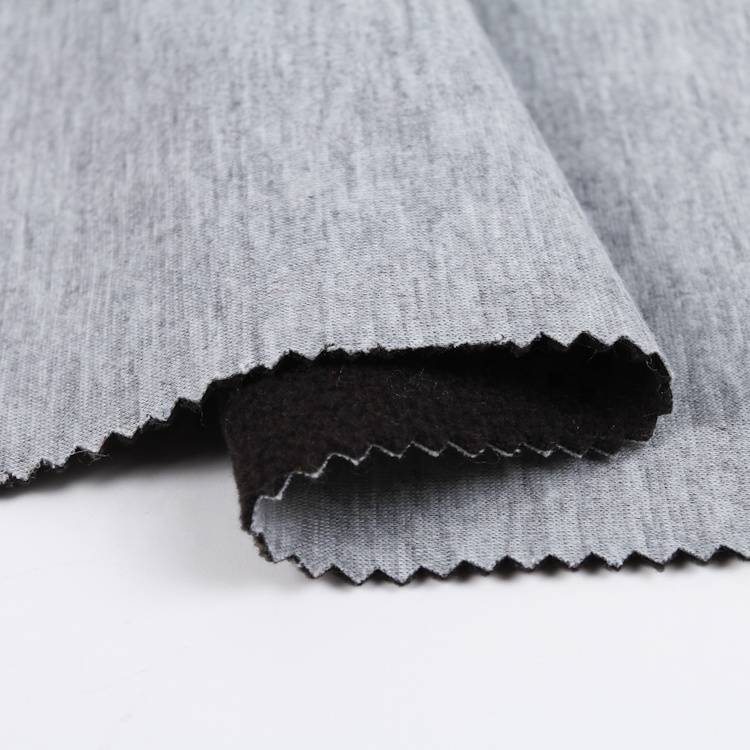 उच्च गुणवत्ता वाले टी/सी मेलेंज बुना हुआ सिंगल जर्सी बंधित सूक्ष्म ऊनी कपड़ा