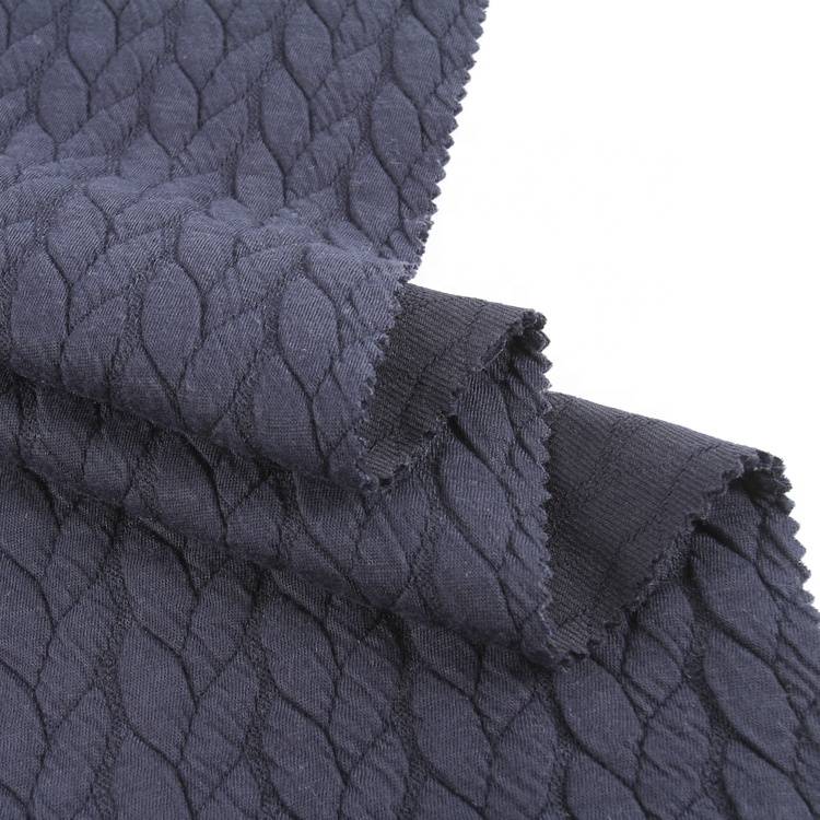 faisean stíl nua Laghdaigh-resistant inneach plain fabraic jacquard knit le haghaidh éadaí