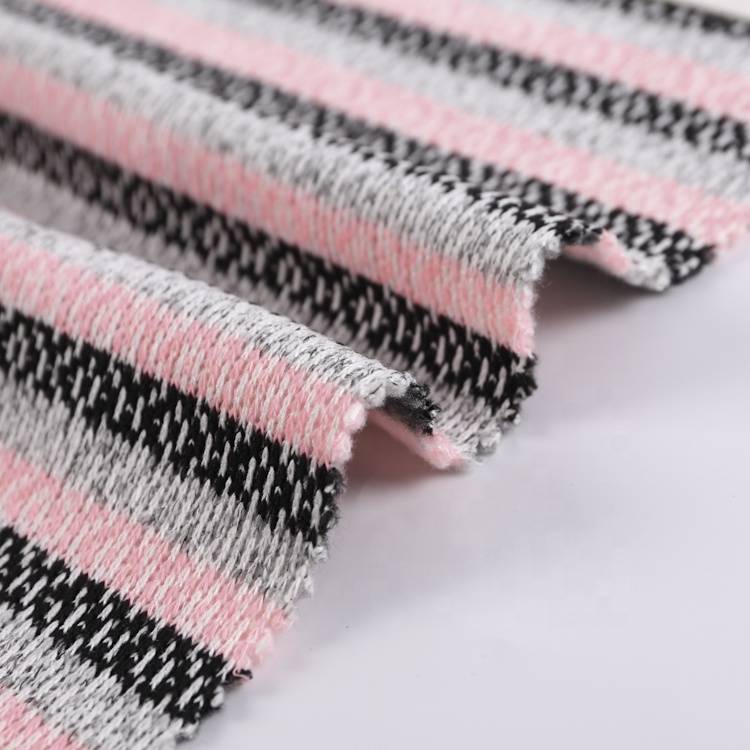 Good Wholesale Vendors Print Sherpa Fleece - stripe sweater colorful yarn dyed polyester knit fleece hacci fabric suppliers – Starke