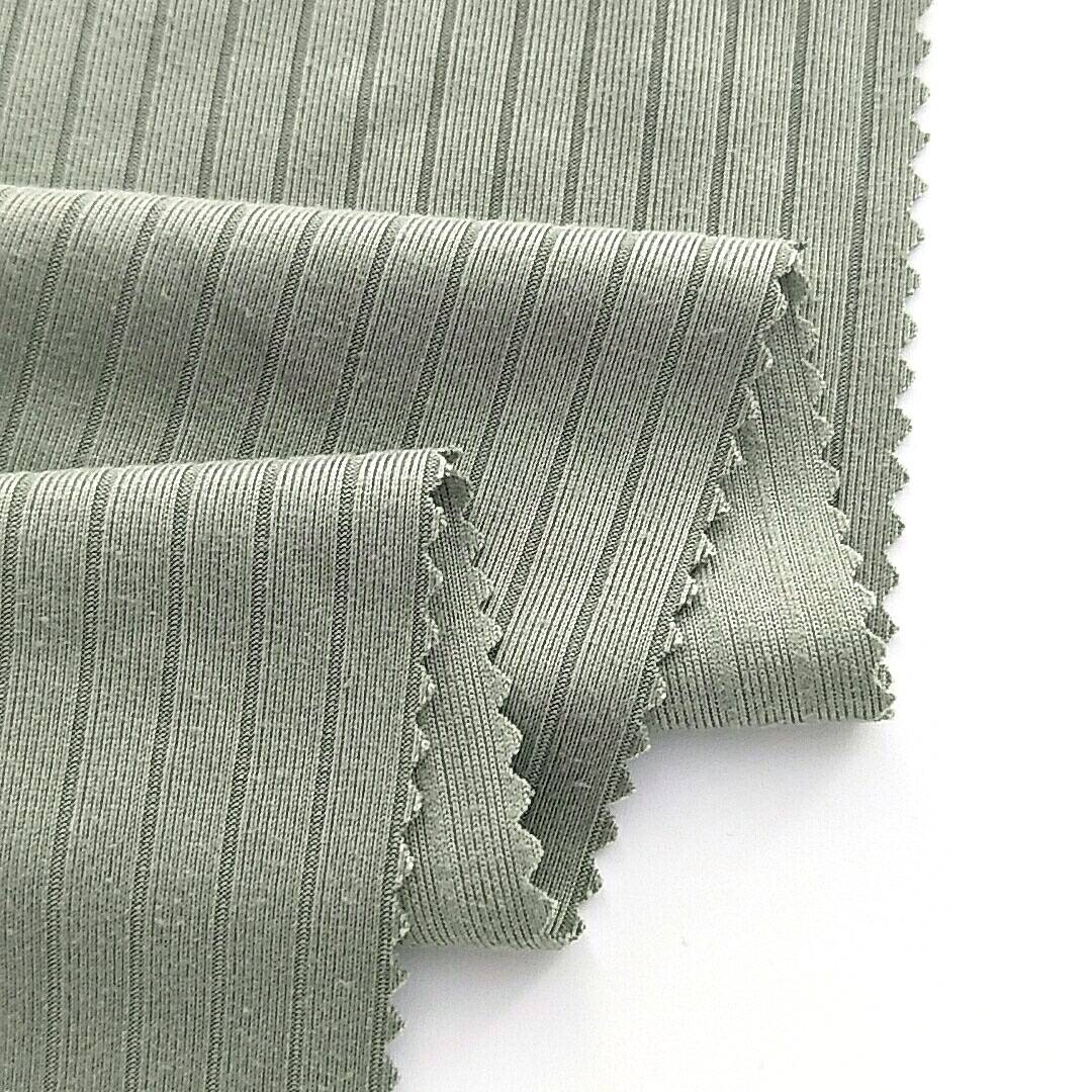 Newly Arrival Acrylic Jersey Knit Fabric - high quality spandex plain dyed stripes rib knitting fabric – Starke