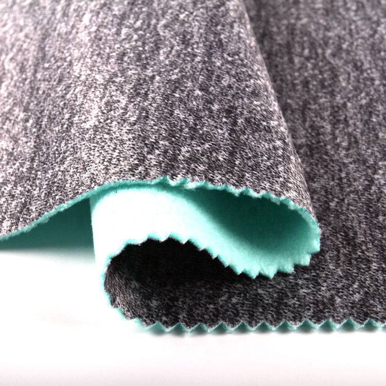 didara giga 100 polyester hun interlock bonded polar fleece fabric pẹlu TPU fun jaketi