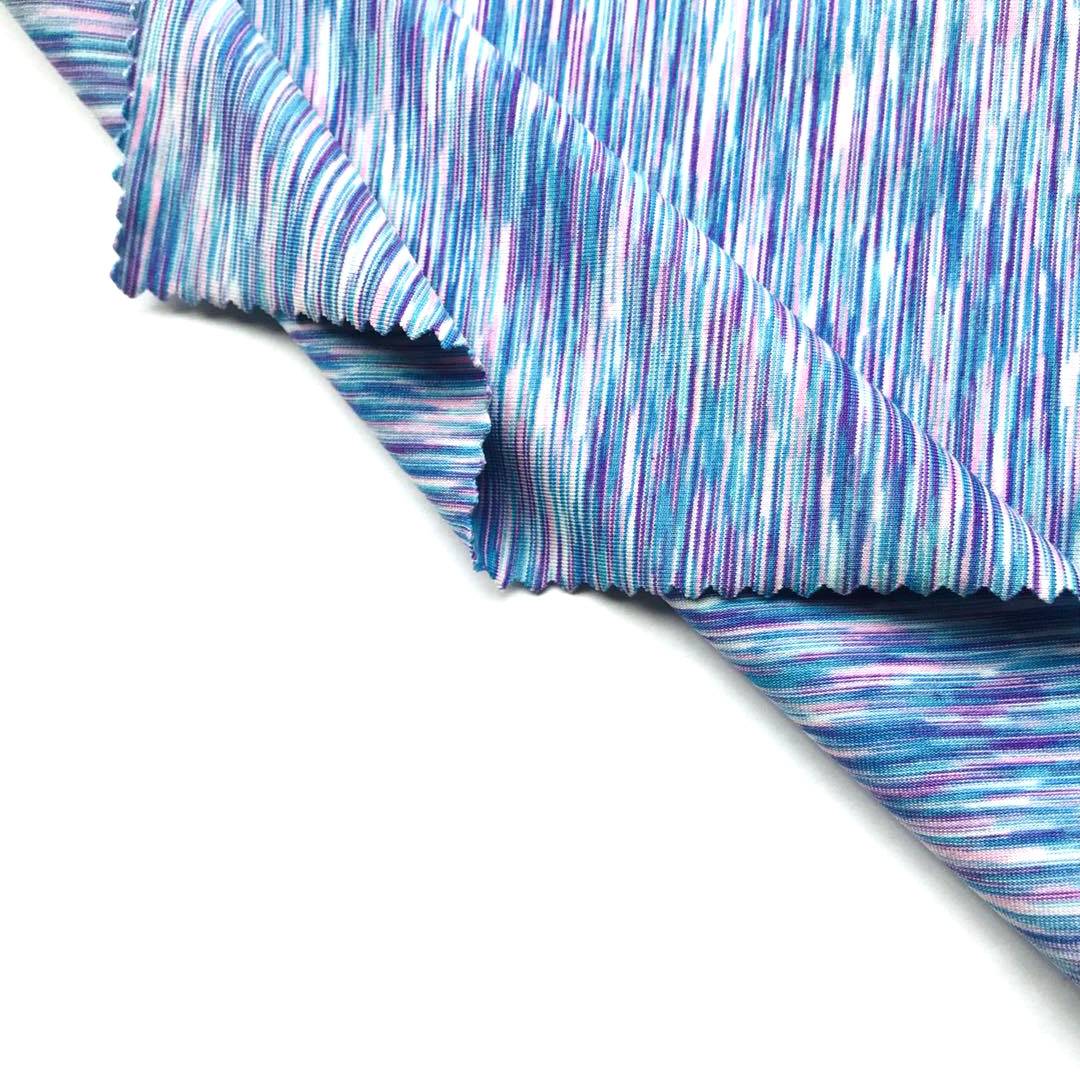 Design popular poliester spandex țesătură din jerse vopsită în spațiu pentru îmbrăcăminte