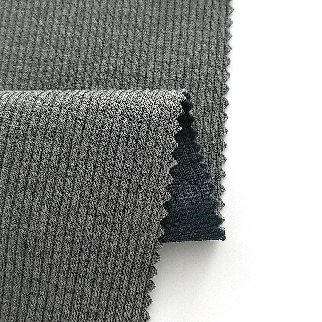 Olupese China 80% polyester fabric rayon spandex rib fabric
