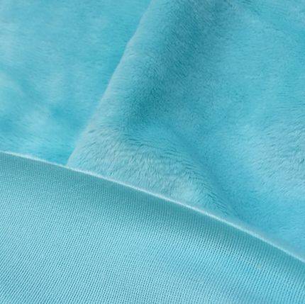Franela de pijama personalizada de tela de franela de cristal, tela de felpa corta súper suave cristalina