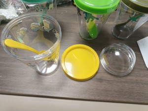 kids items:snack cup,scraper,silicone watch Picture 1
