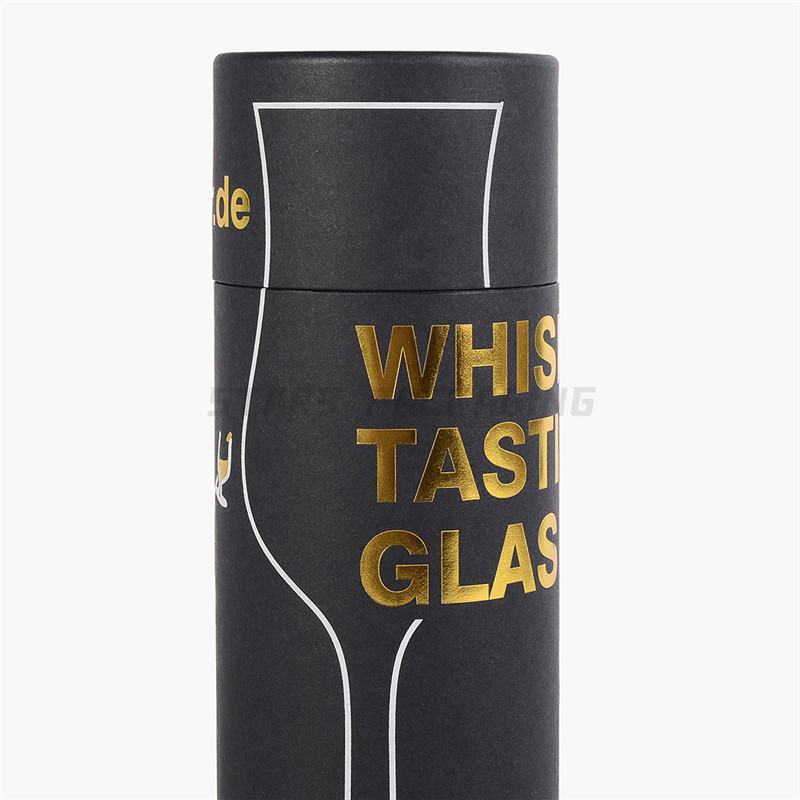 Custom Single Wine Bottle Packaging Round Boxes for Whisky Glass