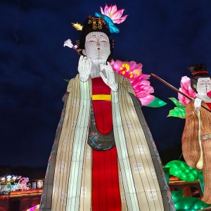 आउटडोर ज़िगोंग चीनी महोत्सव पारंपरिक लालटेन