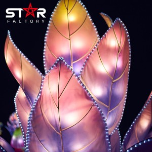 Decorazione impermeabile per festival di lanterne a fiori a LED per esterni