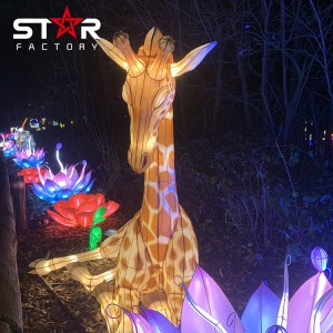 Festival Traditionele Nylon Chinese Dieren Giraffen Lantaarn