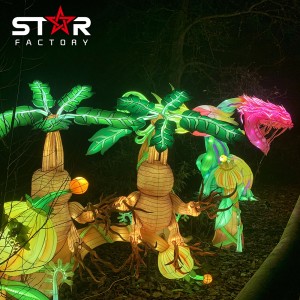 Папулярны традыцыйны кітайскі фестываль ліхтароў на адкрытым паветры для святочнай выставы ліхтароў