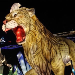 Outdoor Culture Entertainment LED Chinese Animal Tiger Lantern