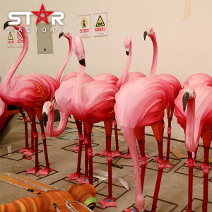 Profesionalus didelis dekoratyvinis gyvūno flamingo žibintas