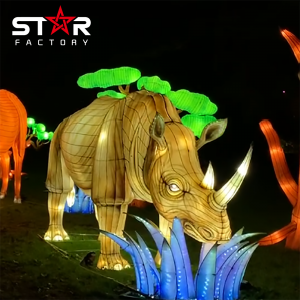 الصينية احتفالية كبيرة وحيد القرن فانوس عيد الميلاد فانوس