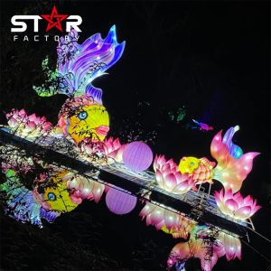 Decoración do festival de ano novo Lanterna de peixe chinés