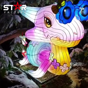 Puiston koristelu LED-eläin Kaunis kiinalainen silkkilyhty