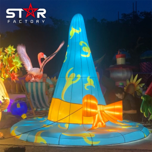 Lanterne cinesi con cappelli magici da festival a led all'aperto con certificato CE