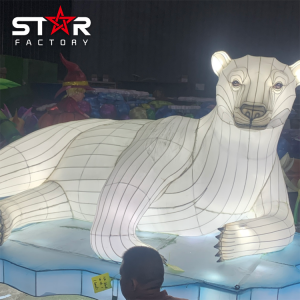 Utomhus vattentät djurlykta Isbjörn kinesisk lykta