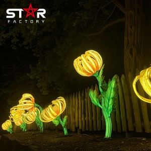 Բացօթյա չինական թղթե լապտերներ Flower Lanterns