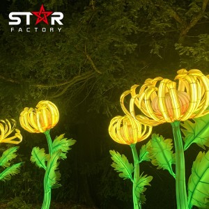 Lanterne de hârtie chinezești în aer liber Lanterne de flori