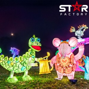 Кинески украсни лампиони у природној величини Цартоон Фестивал Лантерн