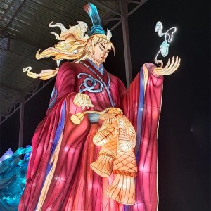 Tayyorlangan Xitoy mifologik figurasi ipak chiroqlari festivali