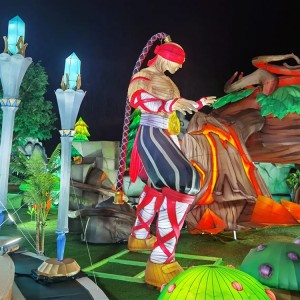 Spectacle de lanternes de personnages animés Zigong étanches pour l'extérieur