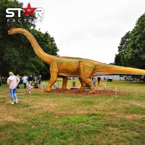 Duża atrakcja w parku rozrywki Realistyczny model animatronicznych dinozaurów