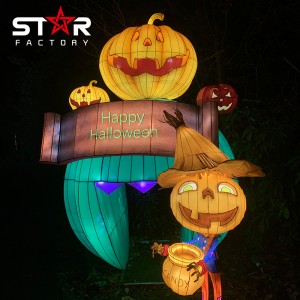 Halloween Mokhabiso Cartoon Chinese Silk Lantern Show