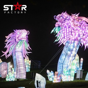 屋外ランタン装飾中国のドラゴンランタンフェスティバル