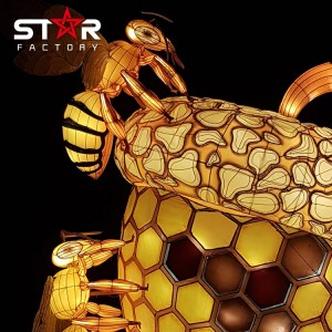 Živalske luči Kitajske svilene živalske čebele luči za festival luči