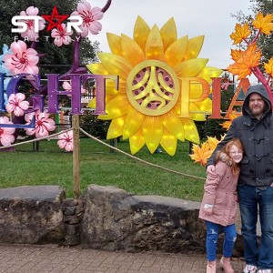 옥외 지도된 ​​축제 거대한 점화 꽃 중국 등불 축제