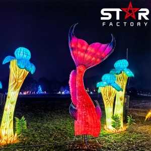Открытый популярный традиционный китайский фестиваль фонарей выставка