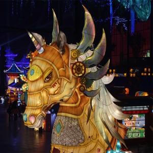 Skräddarsydd hästlykta Kinesisk traditionell lyktafestivaldekoration