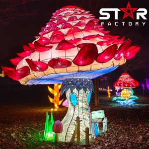 Lanterne de festival în aer liber cu felinare cu ciuperci Led Expoziție de artă